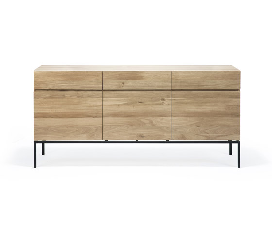 Ligna | Oak sideboard - 3 doors - 3 drawers - black metal legs | Buffets / Commodes | Ethnicraft