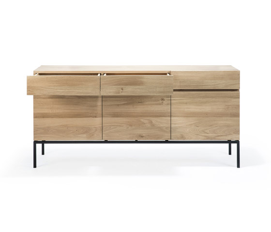 Ligna | Oak sideboard - 3 doors - 3 drawers - black metal legs | Aparadores | Ethnicraft