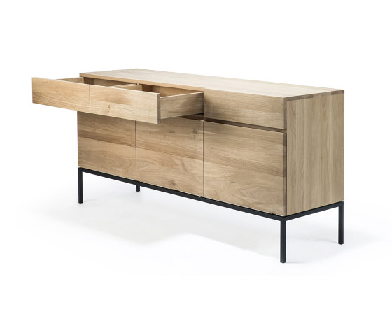 Ligna | Oak sideboard - 3 doors - 3 drawers - black metal legs | Sideboards / Kommoden | Ethnicraft