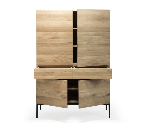 Ligna | Oak storage cupboard - 4 doors - 2 drawers - black metal legs | Schränke | Ethnicraft
