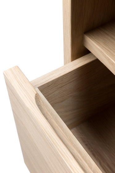 Ligna | Oak TV Cupboard - 3 drawers - black metal legs | Sideboards | Ethnicraft