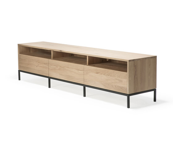 Ligna | Oak TV Cupboard - 3 drawers - black metal legs | Sideboards / Kommoden | Ethnicraft