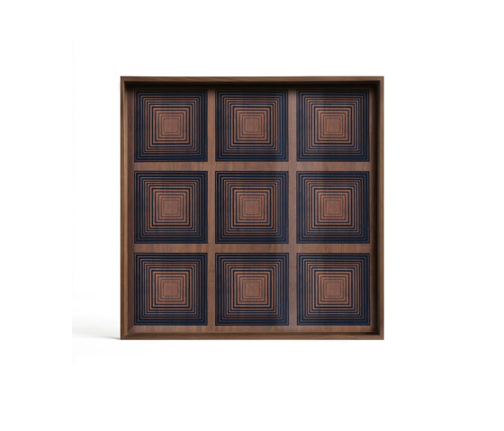 Linear Flow tray collection | Ink Squares glass tray - square - L | Tabletts | Ethnicraft