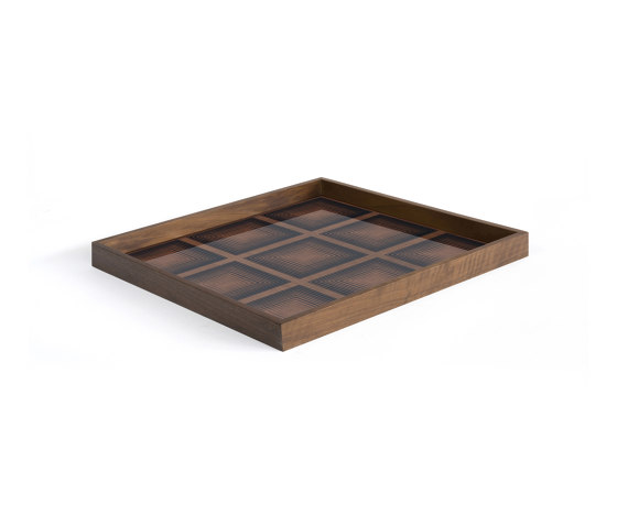 Linear Flow tray collection | Ink Squares glass tray - square - L | Trays | Ethnicraft
