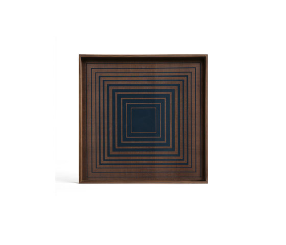 Linear Flow tray collection | Ink Square glass tray - square - S | Plateaux | Ethnicraft