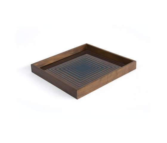 Linear Flow tray collection | Ink Square glass tray - square - S | Plateaux | Ethnicraft