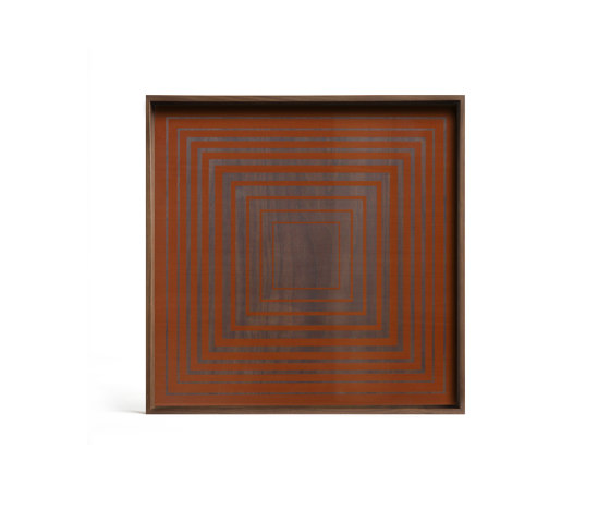 Linear Flow tray collection | Pumpkin Square glass tray - square - L | Plateaux | Ethnicraft
