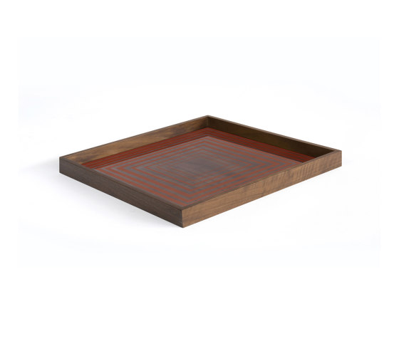 Linear Flow tray collection | Pumpkin Square glass tray - square - L | Vassoi | Ethnicraft
