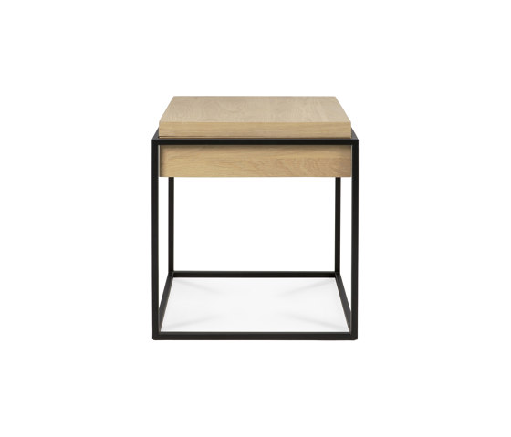 Monolit | Oak side table - black metal - removable cover | Tables d'appoint | Ethnicraft