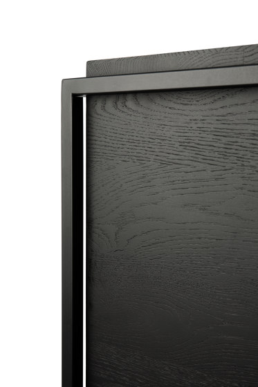 Monolit | Oak black sideboard - 2 doors - black metal - varnished | Buffets / Commodes | Ethnicraft