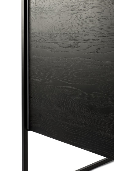 Monolit | Oak black sideboard - 2 doors - black metal - varnished | Aparadores | Ethnicraft