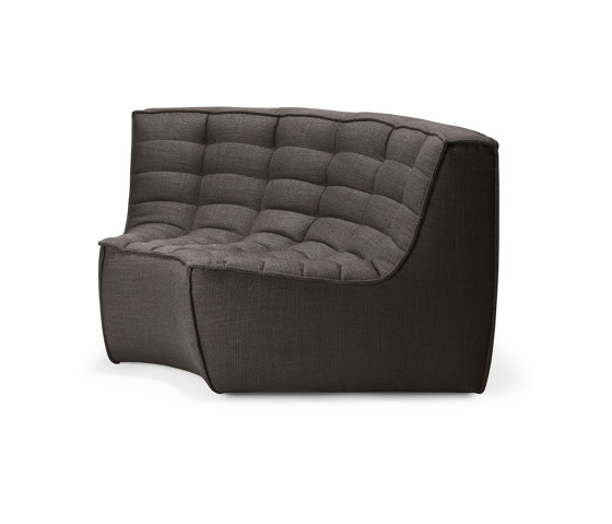 N701 | Sofa - round corner - dark grey | Modulare Sitzelemente | Ethnicraft
