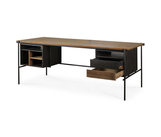Oscar | Teak desk - 2 drawers | Contract tables | Ethnicraft