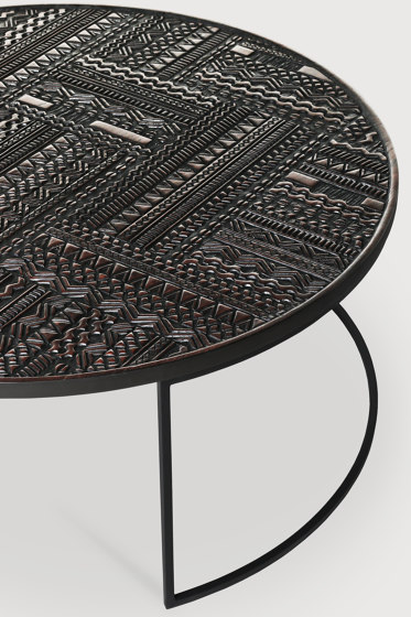 Tabwa | Teak round nesting black coffee table - set of 3 - varnished | Tavolini bassi | Ethnicraft