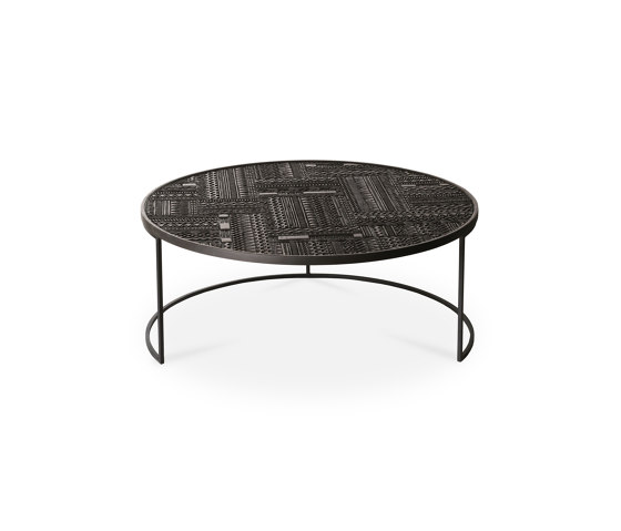 Tabwa | Teak round nesting black coffee table - set of 3 - varnished | Mesas de centro | Ethnicraft