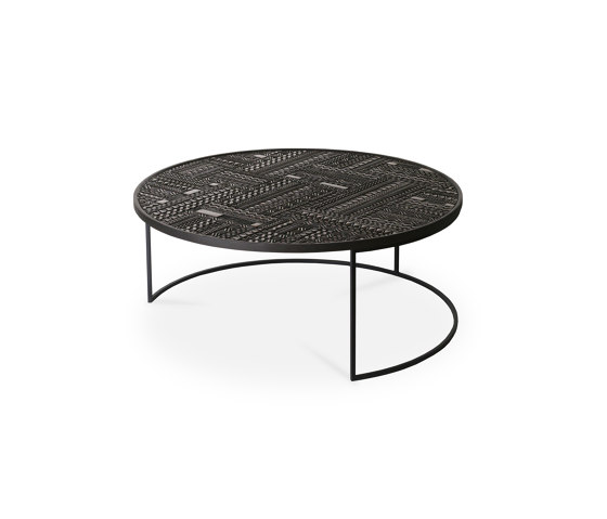 Tabwa | Teak round nesting black coffee table - set of 3 - varnished | Tables basses | Ethnicraft