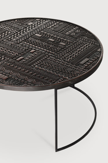 Tabwa | Teak round nesting black coffee table - set of 3 - varnished | Tavolini bassi | Ethnicraft