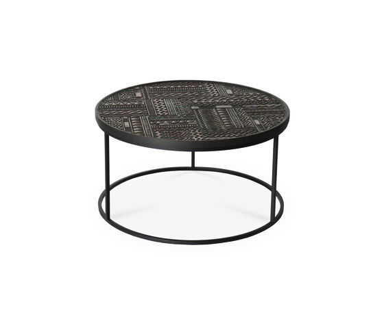 Tabwa | Teak round nesting black coffee table - set of 3 - varnished | Tables basses | Ethnicraft