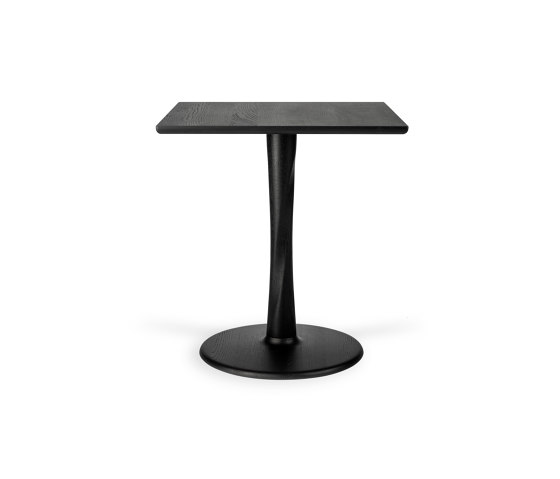 Torsion | Oak square black dining table - varnished | Bistrotische | Ethnicraft