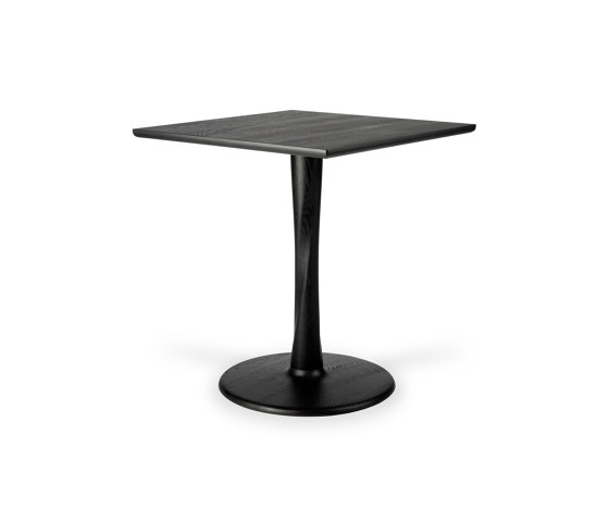 Torsion | Oak square black dining table - varnished | Bistro tables | Ethnicraft