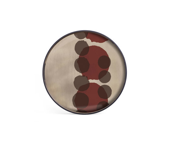 Translucent Silhouettes tray collection | Pinot Layered Dots glass tray - round - S | Vassoi | Ethnicraft
