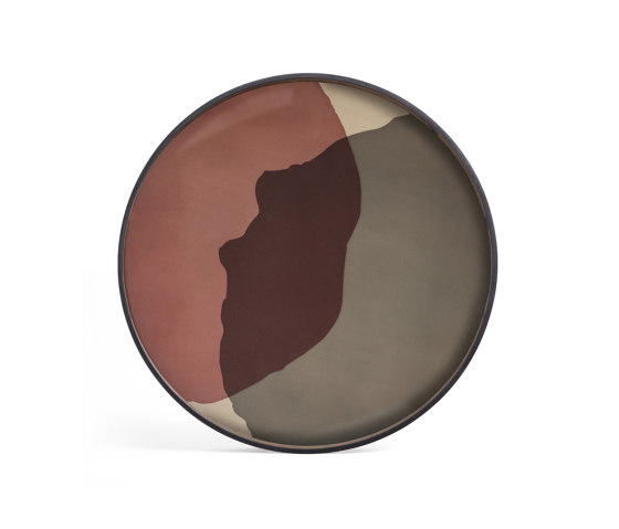 Translucent Silhouettes tray collection | Pinot Combined Dots glass tray - round - XL | Plateaux | Ethnicraft