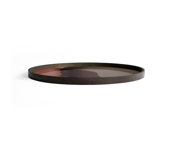 Translucent Silhouettes tray collection | Pinot Combined Dots glass tray - round - XL | Bandejas | Ethnicraft
