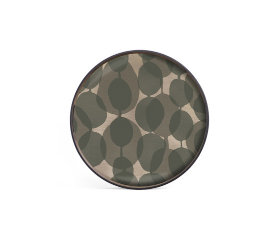 Translucent Silhouettes tray collection | Connected Dots glass tray - round - S | Tabletts | Ethnicraft