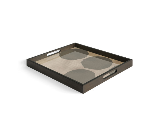 Translucent Silhouettes tray collection | Silver Dots glass tray - rectangular - S | Trays | Ethnicraft