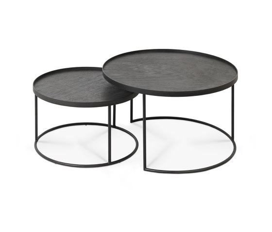 Tray tables | Round tray coffee table set - S/L (trays not included) | Mesas nido | Ethnicraft