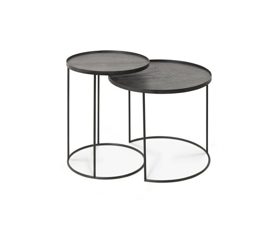 Tray tables | Round tray side table set - S/L (trays not included) | Mesas nido | Ethnicraft