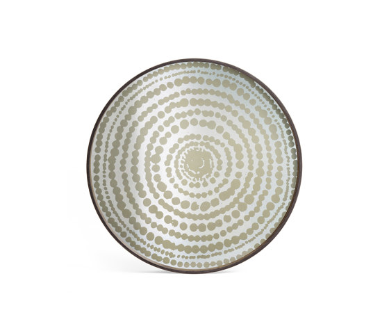 Tribal Quest tray collection | Gold Beads mirror tray - round - L | Tabletts | Ethnicraft