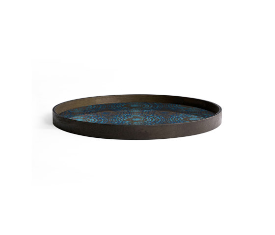Tribal Quest tray collection | Seaside Beads wooden tray - round - L | Bandejas | Ethnicraft