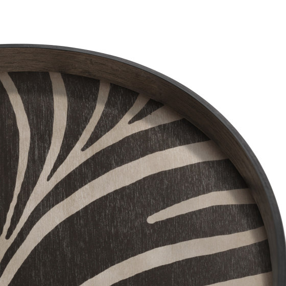 Urban Geometry tray collection | Folk wooden tray - round - L | Trays | Ethnicraft