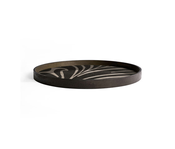 Urban Geometry tray collection | Folk wooden tray - round - L | Trays | Ethnicraft