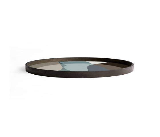 Wabi Sabi tray collection | Graphite Wabi Sabi glass tray - round - XL | Trays | Ethnicraft