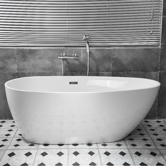 ACRYLIC | EGG Freestanding Acrylic Bathtub - 150cm | Bathtubs | Riluxa