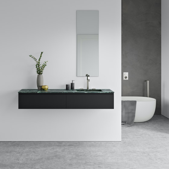 MARBLE | Cassiopeia Verde Dicalio Marble Vanity Top Single Washbasin | Wash basins | Riluxa