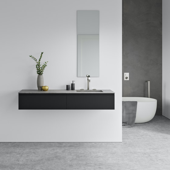 MARBLE | Pegasus Bardiglio Imperiale Marble Vanity Top Single Washbasin | Wash basins | Riluxa