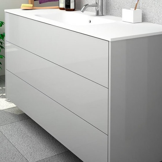 MDF | PLAIN Modulo Wall Mounted MDF Vanity Base - 3 drawers | Vanity units | Riluxa