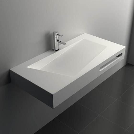 SOLID SURFACE | Quince Solid Surface Wall Mounted Washbasin | Wash basins | Riluxa