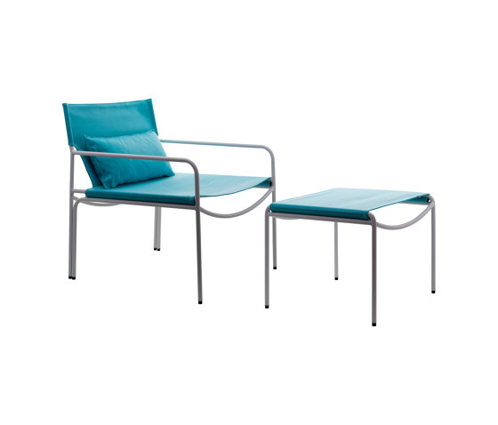Pool Outdoor Lounge armchair with ottoman | Armchairs | KFF