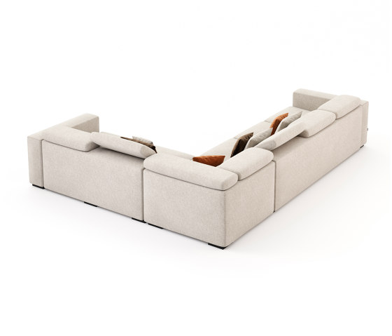 Gold corner sofa | Canapés | Laskasas