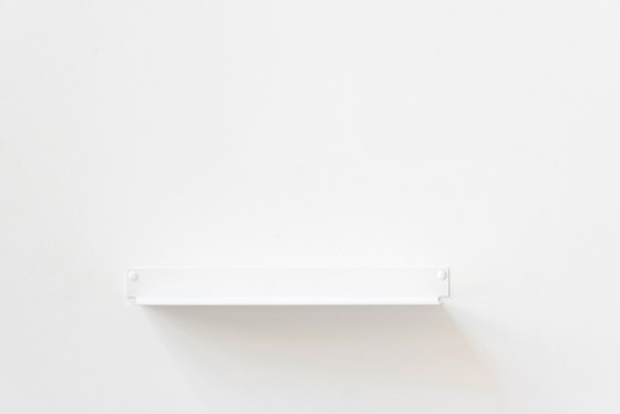 Designer-Wandboard TEEline 45 cm Aluminium in weiß für das Bad | Badregale | Teebooks
