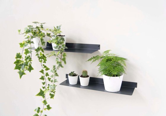 TEEline 60 cm Set of 2 Grey Aluminium Design Bathroom  Wall Shelf | Bath shelving | Teebooks