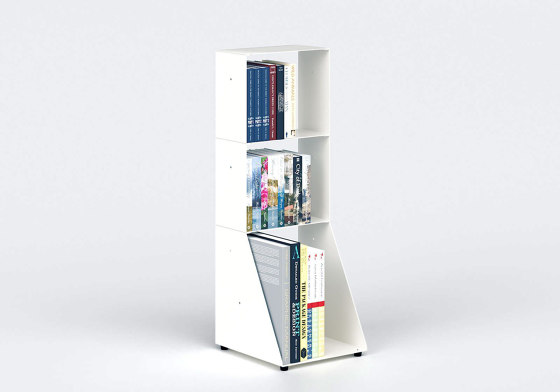 BiblioTEE Regalsystem Weiss 3 Ablagen 30 cm | Regale | Teebooks