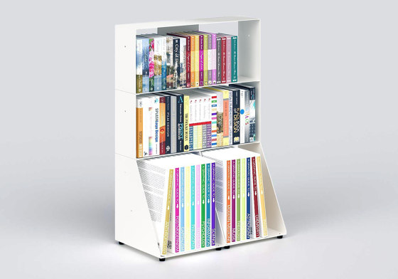 BiblioTEE Regalsystem Weiss 3 Ablagen 60 cm | Regale | Teebooks