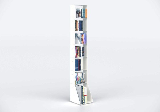 BiblioTEE Regalsystem Weiss 7 Ablagen 30 cm | Regale | Teebooks