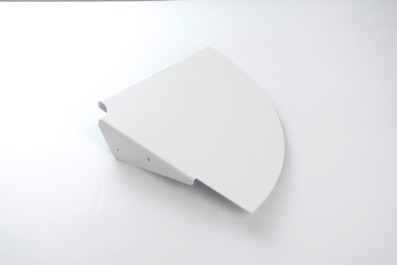 TEEgolo 36 cm Set of 2 White Steel Corner Wall Shelf | Shelving | Teebooks