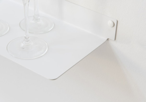 TEEline 45 cm White Steel Design Wall Shelf | Shelving | Teebooks